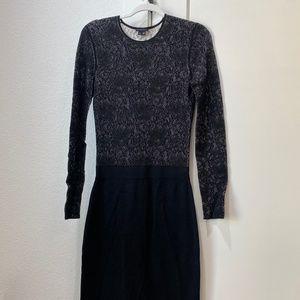 Theory Bodycon Black Dress Size Small